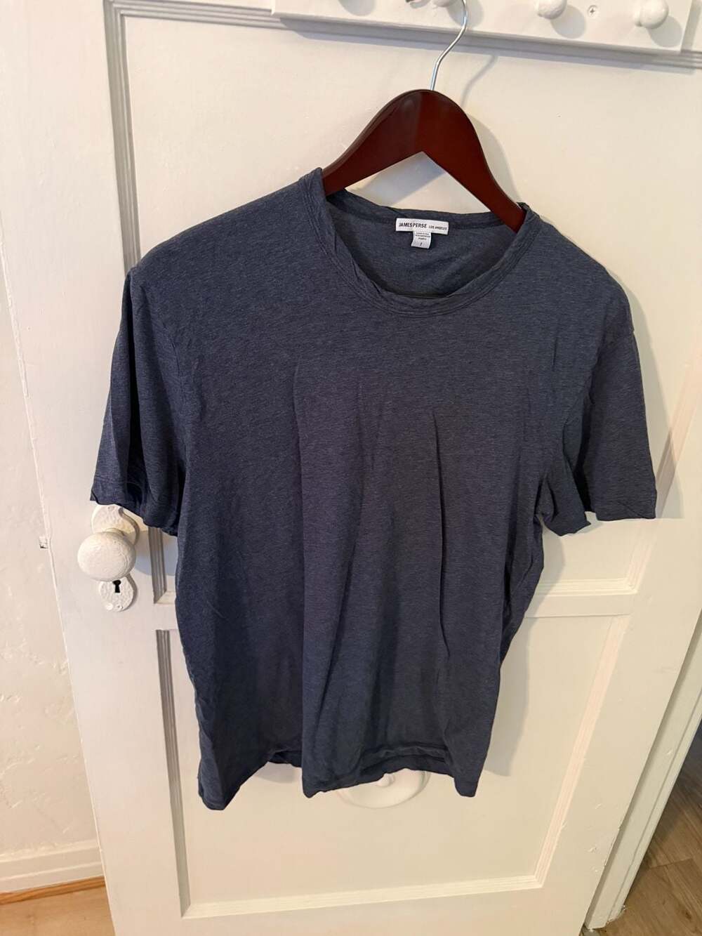 James Perse Los Angeles Men's Crewneck T-Shirt in Heathered Navy